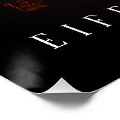 エッフェルタワーAt Night，パリ，ブラックポスター ポスター (コーナー)