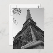 エッフェルタワーb/w ポストカード (正面/裏面)