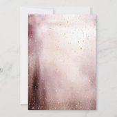 エッフェルタワーBurgundy花40歳の誕生日 招待状 (裏面)