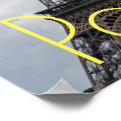 エッフェルタワーinパリのアートワークFrance Travel ポスター (角)