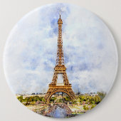 エッフェルタワーinパリ日没nr2 缶バッジ (正面)