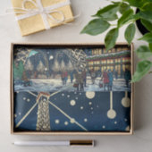 エッフェルタワーinパリ，フランス，クリスマスタイム 薄葉紙 (ギフト)