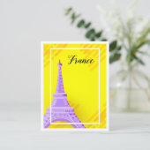 エッフェルパリフランスアートトラベルイラストレーション ポストカード (スタンド正面)