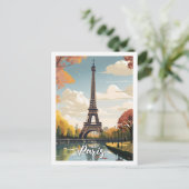 エッフェルパリフランスヴィンテージ有名トラベルプレイス ポストカード (スタンド正面)