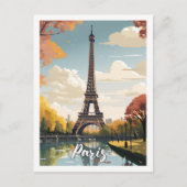 エッフェルパリフランスヴィンテージ有名トラベルプレイス ポストカード (正面)