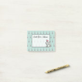 エッフェルパーソナライズされたタワーフランスのプードルメモ帳 ポストイット (デスク上)