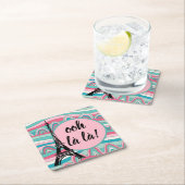 エッフェルフランスのタワーOoh la!/モノグラム スクエアペーパーコースター (インサイチュ)