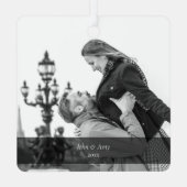 エッフェルモダンタワーパリドードル付き/写真と文字 メタルオーナメント (裏面)