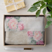 エッフェルヴィンテージピンクウォーターカラーバラティッシュペーパー 薄葉紙 (ギフト)