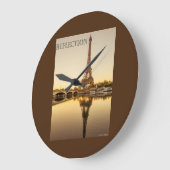 エッフェル反射 ラージ壁時計 (傾斜)