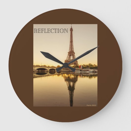 エッフェル反射 ラージ壁時計 (正面)