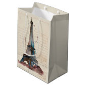 エッフェル塔からの行先|の手紙 ミディアムペーパーバッグ (裏面アングル)