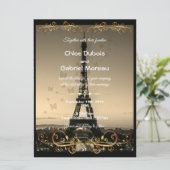 エッフェル塔での結婚式 招待状 (スタンド正面)