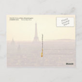 エッフェル塔とのパリの日没 ポストカード (裏面)