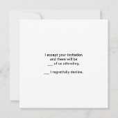 エッフェル塔とカルーセル 招待状 (裏面)