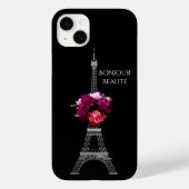 エッフェル塔とドラマティックな芍薬 Case-Mate iPhoneケース (裏面)