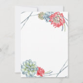 エッフェル塔と多肉植物の静寂 招待状 (裏面)