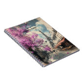 エッフェル塔とPArisのロマンチックなイメージ ノートブック (右側)