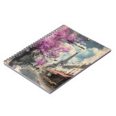 エッフェル塔とPArisのロマンチックなイメージ ノートブック (左側)