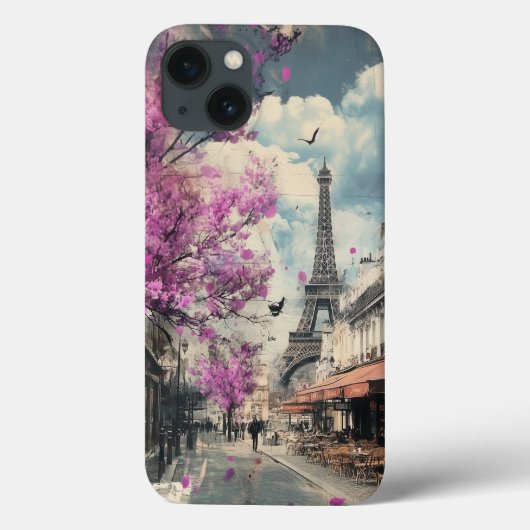 エッフェル塔とPArisのロマンチックなイメージ Case-Mate iPhoneケース (裏面)
