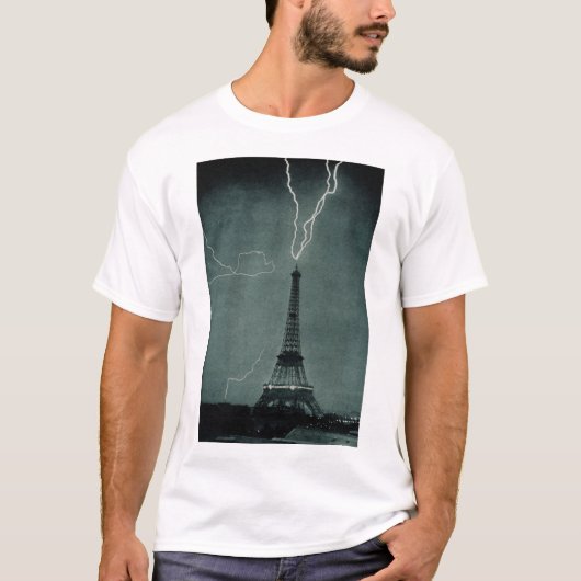 エッフェル塔に落雷 Tシャツ (正面)