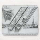 エッフェル塔のオーティスのエレベーター マウスパッド (正面)