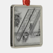 エッフェル塔のオーティスのエレベーター メタルオーナメント (右)