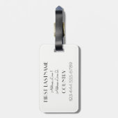 エッフェル塔のカスタムな荷物のラベル ラゲッジタグ (裏面縦)