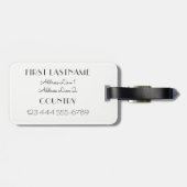 エッフェル塔のカスタムな荷物のラベル ラゲッジタグ (裏面横)