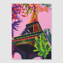 エッフェル塔のカラフルな祝祭