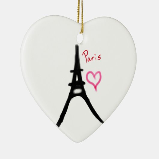 エッフェル塔のクリスマスのオーナメント セラミックオーナメント (右)
