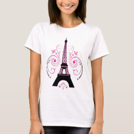 エッフェル塔のグラフィック・デザインのTシャツ Tシャツ