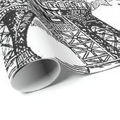 エッフェル塔のコラージュ ラッピングペーパー (ロールコーナー)