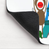 エッフェル塔のソックス猿のギフト マウスパッド (コーナー)