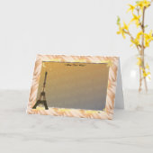 エッフェル塔のテンプレート カード (黄色い花)