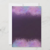 エッフェル塔のドレス ダスティ パープル 15歳の誕生日 招待状 (裏面)