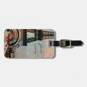 エッフェル塔のパリのカスタムな荷物のラベル ラゲッジタグ (正面横)