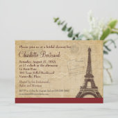 エッフェル塔のパリのブライズシャワー 招待状 (スタンド正面)