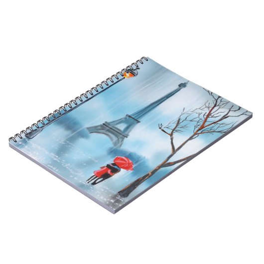 エッフェル塔のパリの絵画でつないで下さい ノートブック (左側)