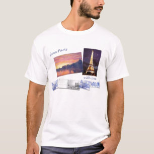 エッフェル塔のパリの記念品 Tシャツ