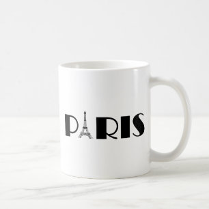 エッフェル塔のパリの黒及び白 コーヒーマグカップ