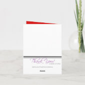 エッフェル塔のパリスタイル感謝カード モダン おしゃれ サンキューカード (裏面)