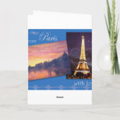 エッフェル塔のパリI愛バレンタイン シーズンカード (裏面)