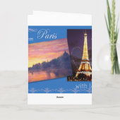 エッフェル塔のパリI愛バレンタイン シーズンカード (裏面)
