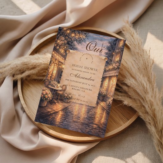 エッフェル塔のブライズシャワー 招待状