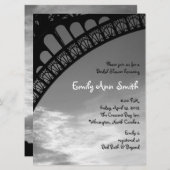 エッフェル塔のブライダルシャワー招待状 招待状 (正面/裏面)