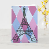 エッフェル塔のメッセージカード カード (黄色い花)