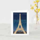 エッフェル塔のメッセージカード カード (黄色い花)