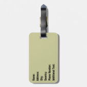 エッフェル塔のヴィンテージのフランスのな荷物のラベル ラゲッジタグ (裏面縦)