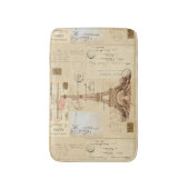 エッフェル塔のヴィンテージのフランスのな郵便はがきのバス・マット バスマット (正面縦)